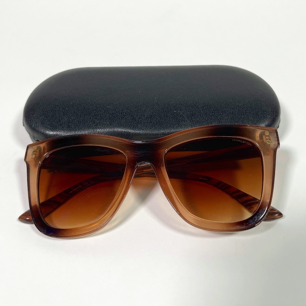 H by Halston Brown Cat Eye Sunglasses GUC